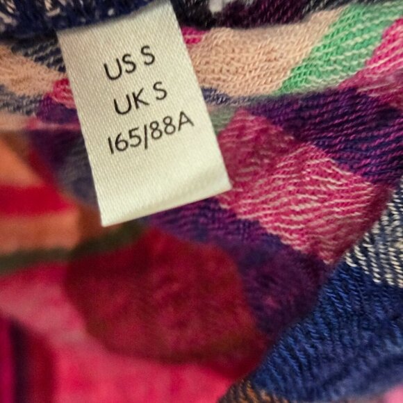 Anthropologie Pilcro Plaid Deep V Blouse Smock Waist Peplum Top Size S - Picture 9 of 9